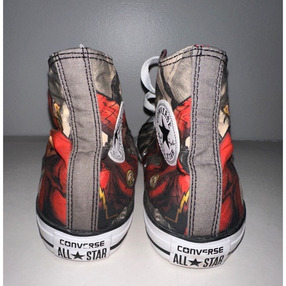 RARE VTG Converse High Top "The Flash Gordon" DC Comic Unisex Shoe SneakerSZ 7/9 - Picture 4 of 7